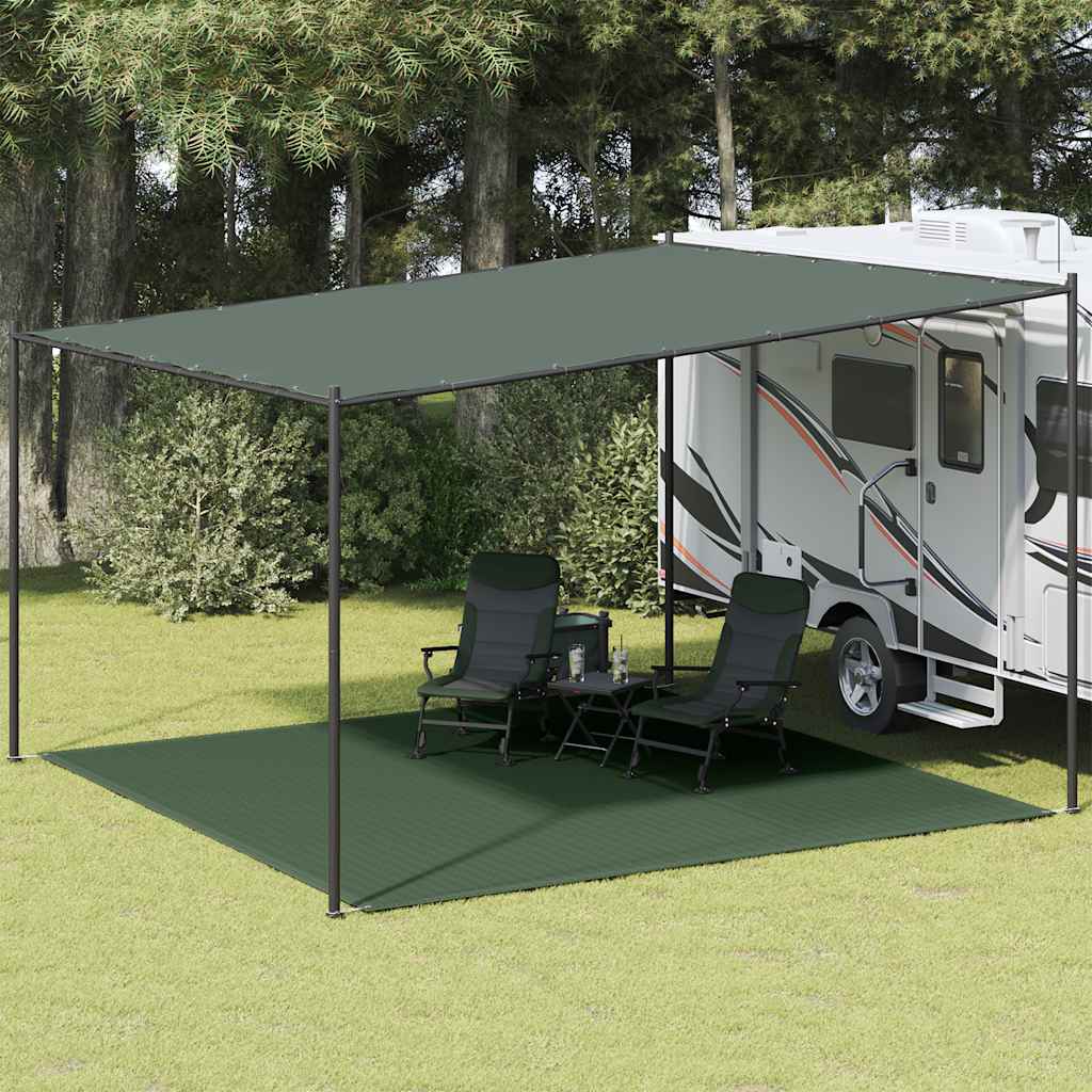 Tappeto Da Tenda 400x400 Cm Verde Scuro In Hdpe
