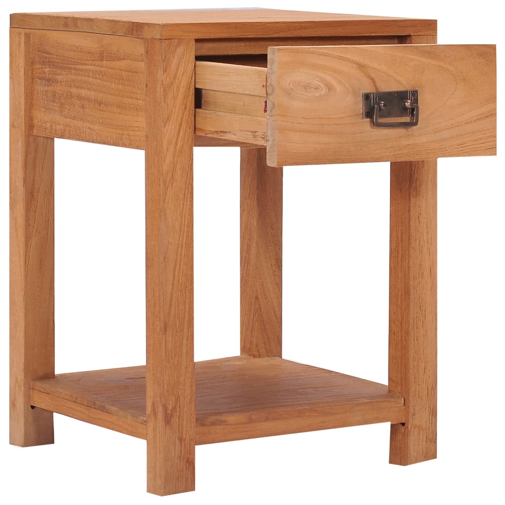 Comodino 35x35x50 Cm In Legno Massello Di Teak