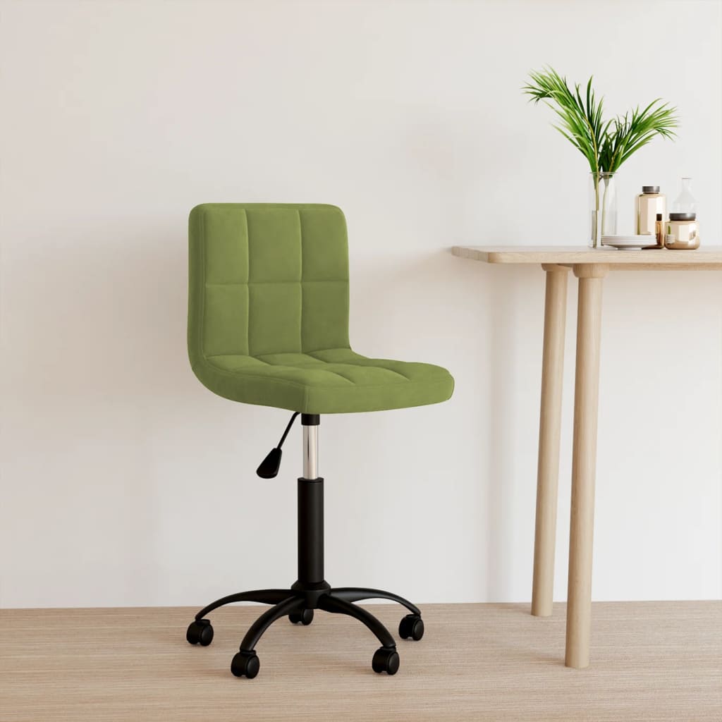 Sedia Da Ufficio Girevole Verde Chiaro In Velluto