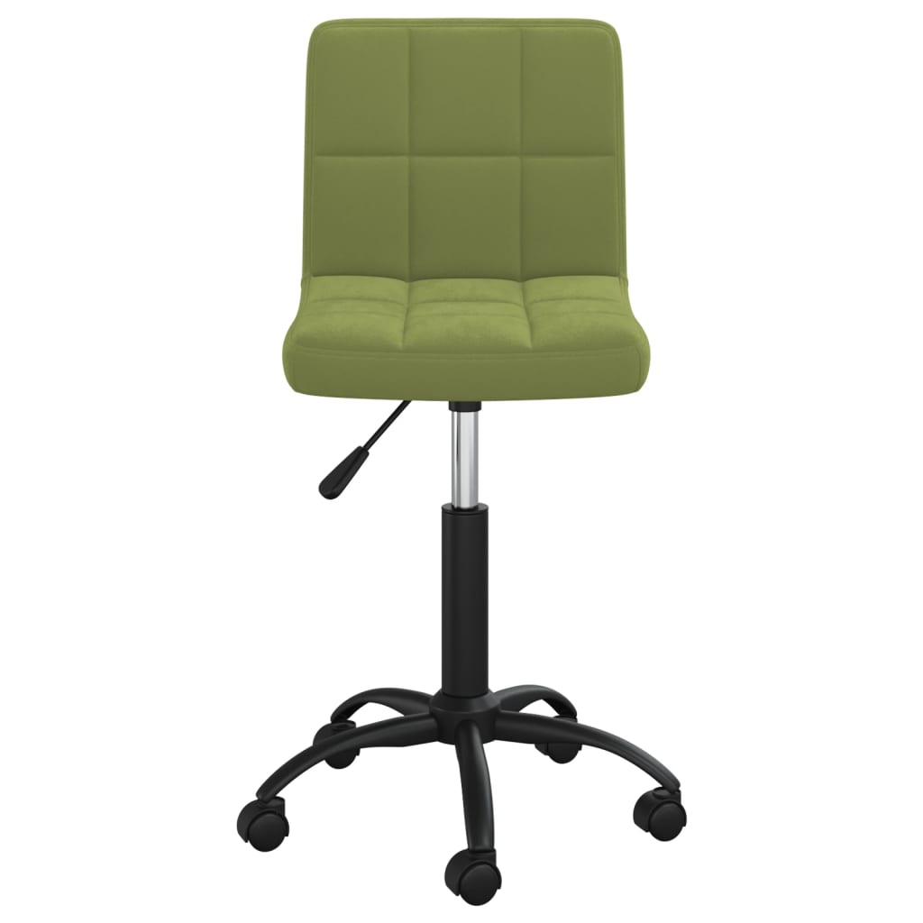 Sedia Da Ufficio Girevole Verde Chiaro In Velluto - Image 3