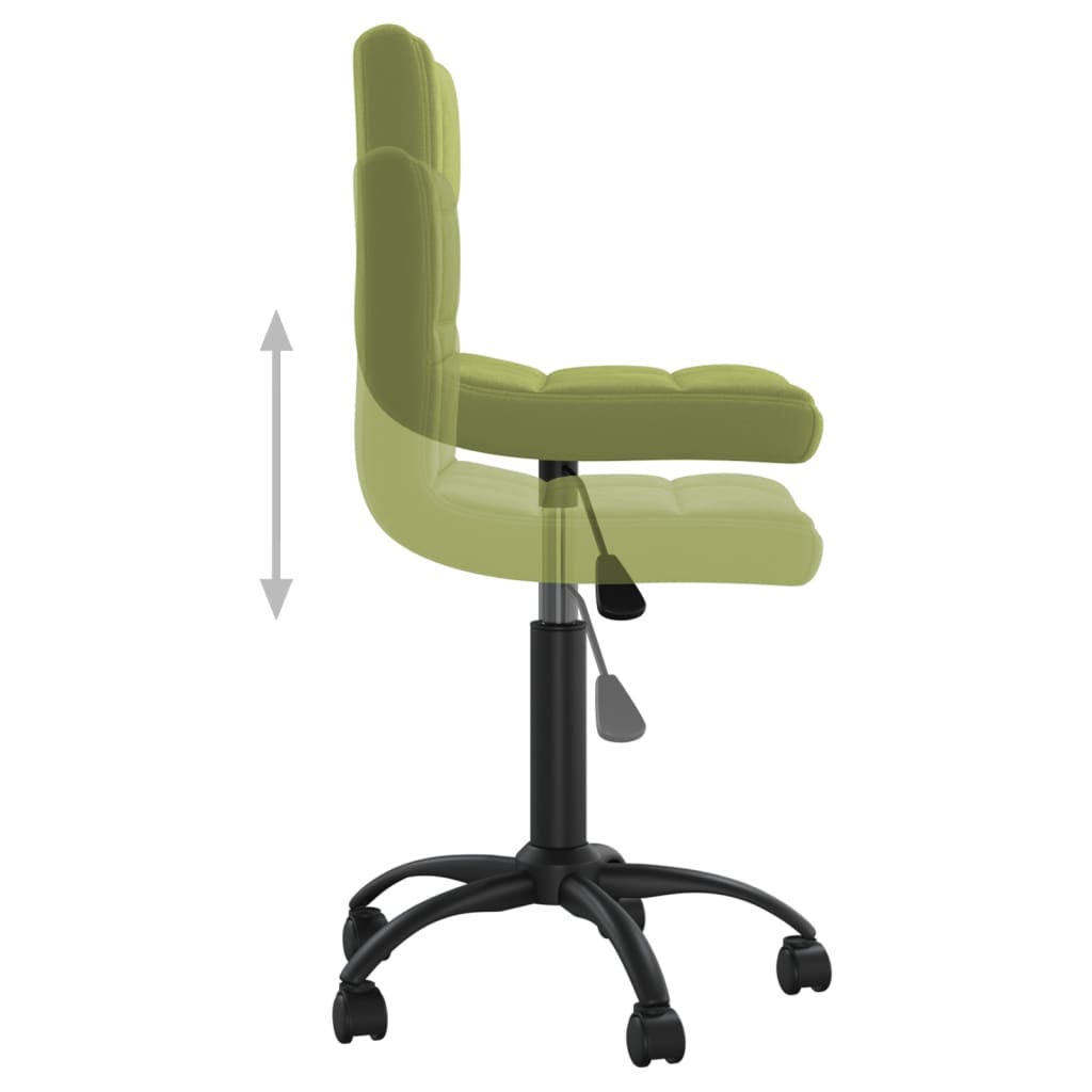 Sedia Da Ufficio Girevole Verde Chiaro In Velluto - Image 5
