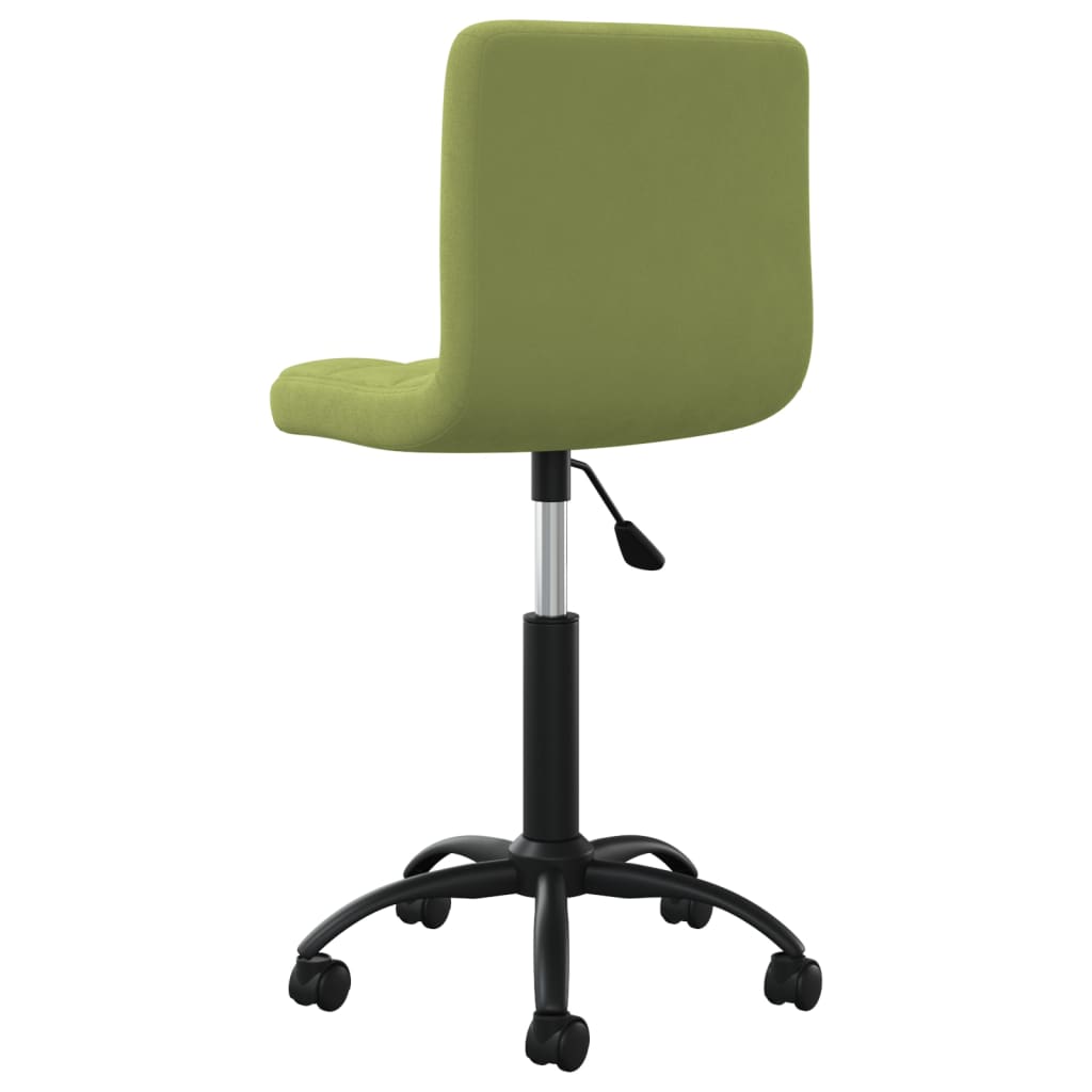 Sedia Da Ufficio Girevole Verde Chiaro In Velluto - Image 4