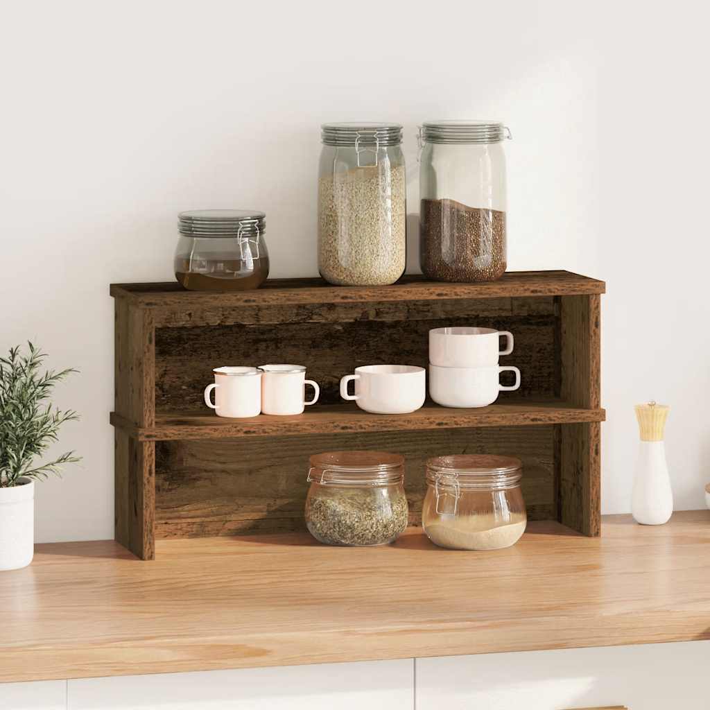 Scaffali Da Cucina Impilabili 2 Pz Legno Vecchio 50x15x16 cm