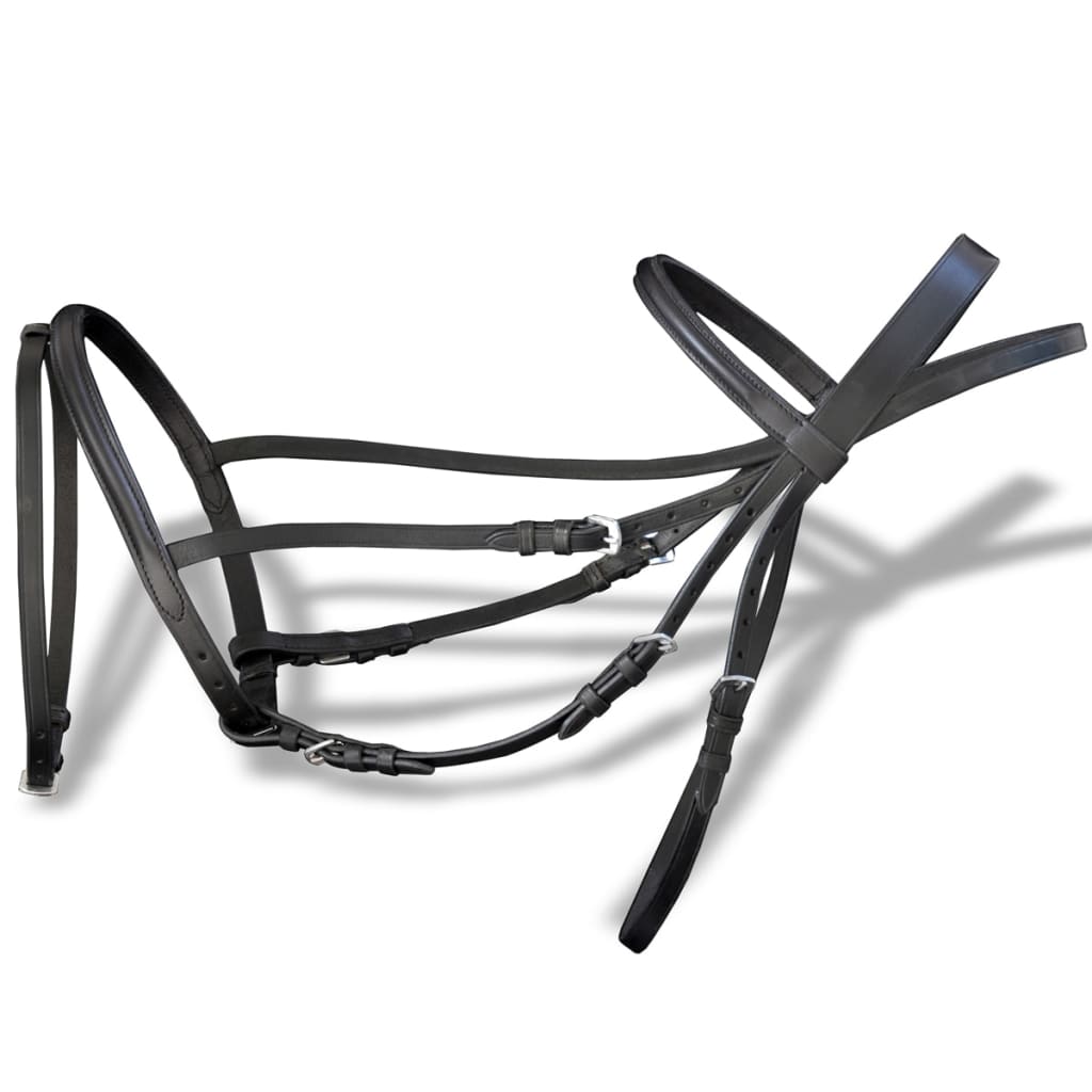 Briglie In Pelle Con Redini E Morso Nero Per Cavallino Puledro