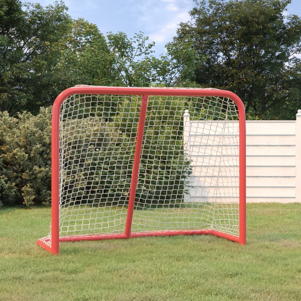 Porta Da Hockey Rossa E Bianca 183x71x122 Cm In Poliestere