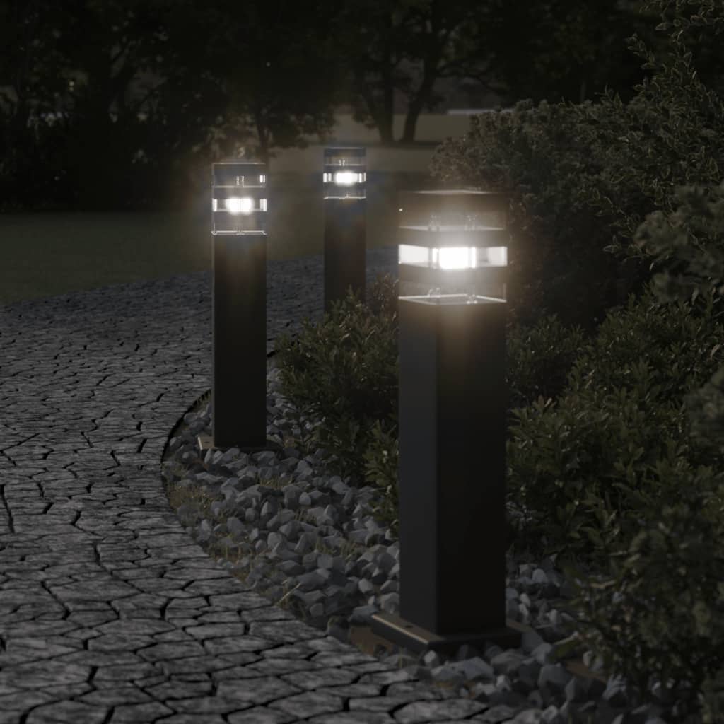 Lampade Da Terra Per Esterni Nera 50 Cm In Alluminio