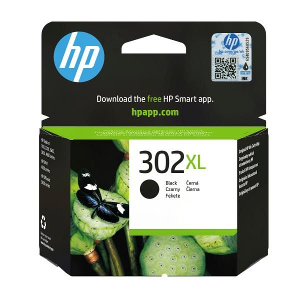 HP Cartuccia originale inchiostro nero ad alta capacità 302XL (HP 302XL - 8.5 ml - Alta resa - nero - originale - cartuccia d'inchiostro - per Deskjet 1110, 21XX, 36XX, ENVY 45XX, Officejet 38XX, 46X