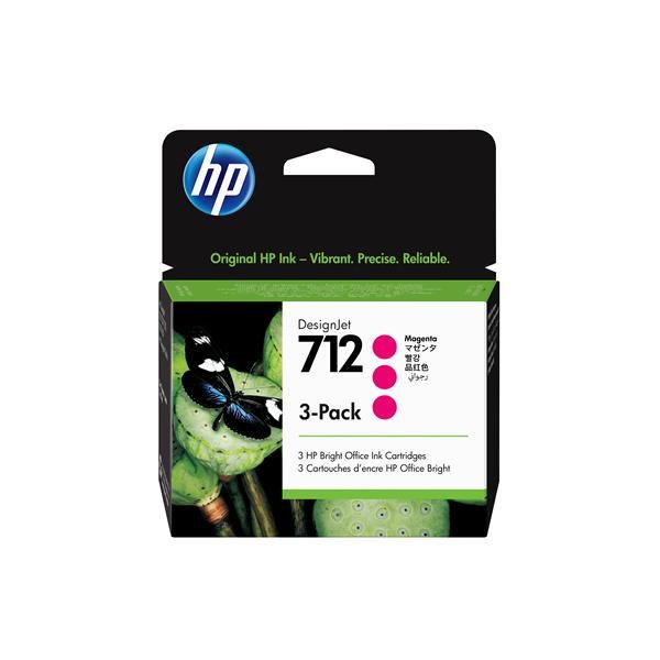 HP 712 3-PACK 29-ML MAGENTA DESIGN
