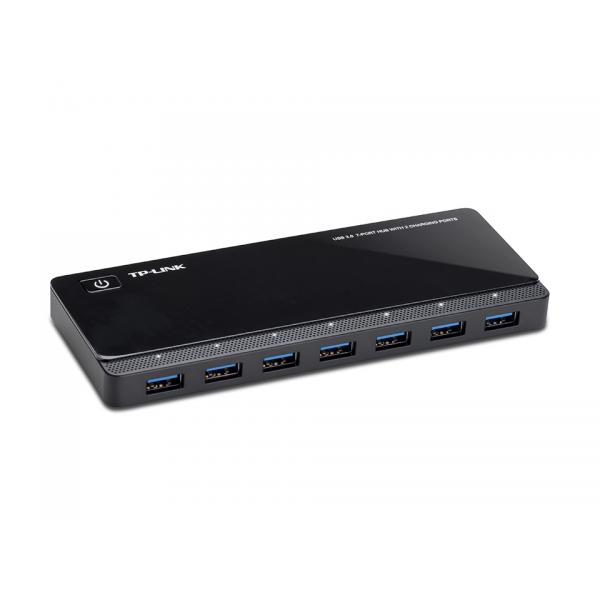 TP-Link UH720 USB 3.2 Gen 1 [3.1 Gen 1] Micro-B 5000 Mbit/s Nero (USB 3.0 7-PORT HUB 2 CHARGING PORTS)