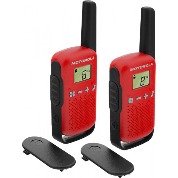 Motorola TALKABOUT T42 ricetrasmittente 16 canali Nero, Rosso (Talkabout T42 Two-Way Radio - 16 Channels Black, Red - Warranty: 12M)