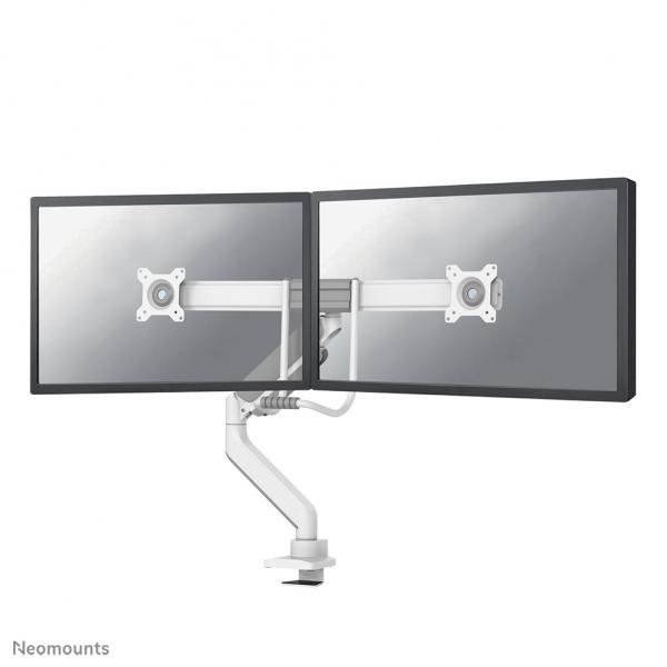 Neomounts DS75-450WH2 Braccio per monitor 17-32 - molla a gas - Topfix - 180°-stop (NEOMOUNTS BY NEWSTAR SCREEN DES - MOUNT 2 SCREENS[TOPFIX CLAMP GRO)