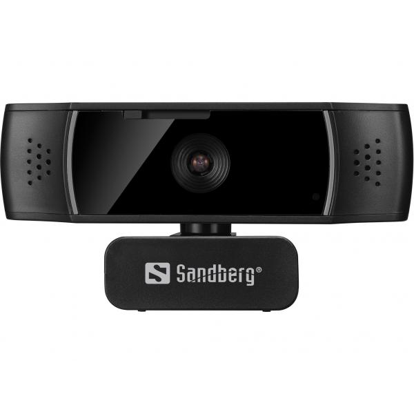 Sandberg 134-38 webcam 2,07 MP 1920 x 1080 Pixel USB 2.0 Nero (USB Webcam Autofocus DualMic)