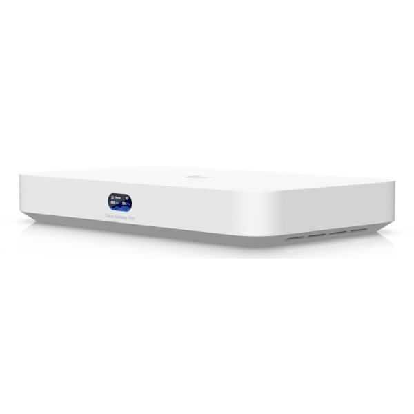 Ubiquiti UCG-Fiber [30W] gateway/controller 10, 100, 1000, 2500, 10000 Mbit/s (Ubiquiti Desktop 10G Cloud Gateway with integrated 4-port 2.5 GbE switch selectable NVR storage and full UniFi applicati