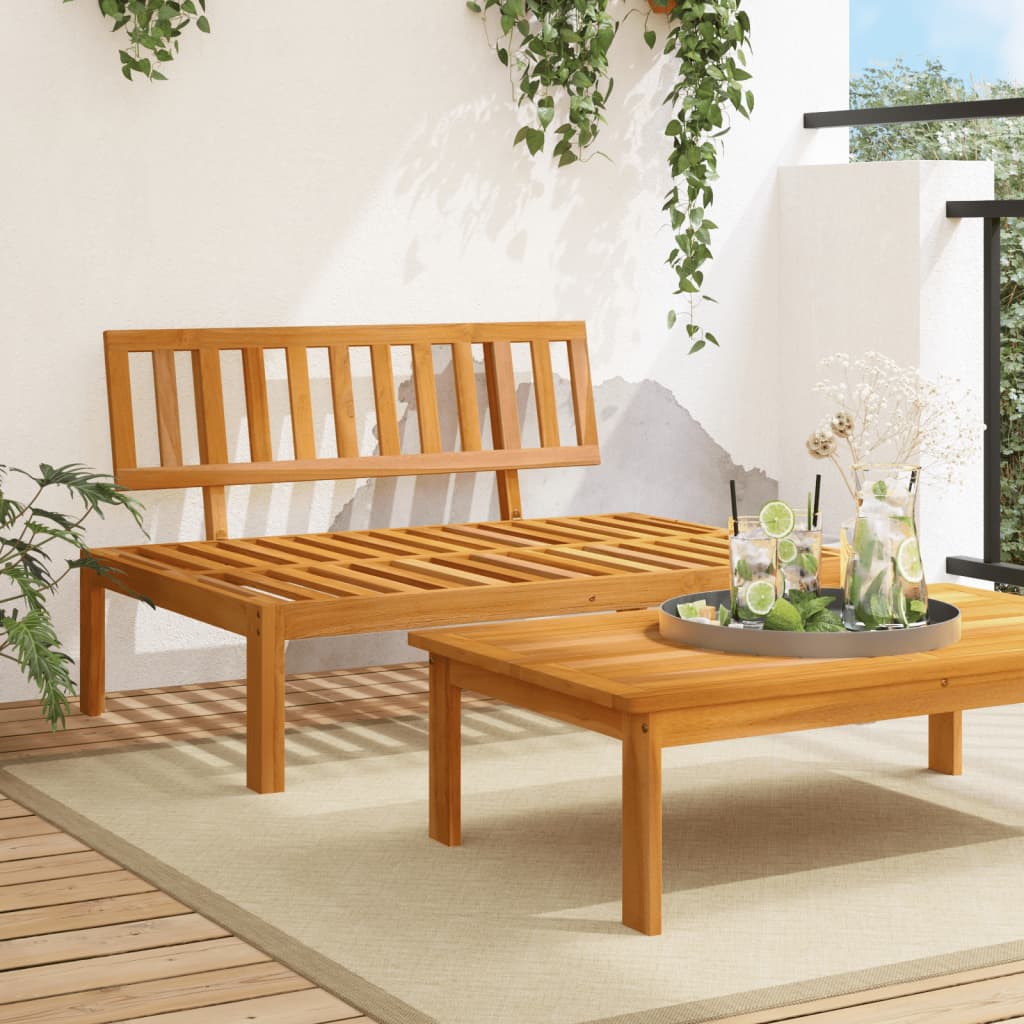 Divano Centrale Da Giardino Pallet In Legno Massello Di Acacia