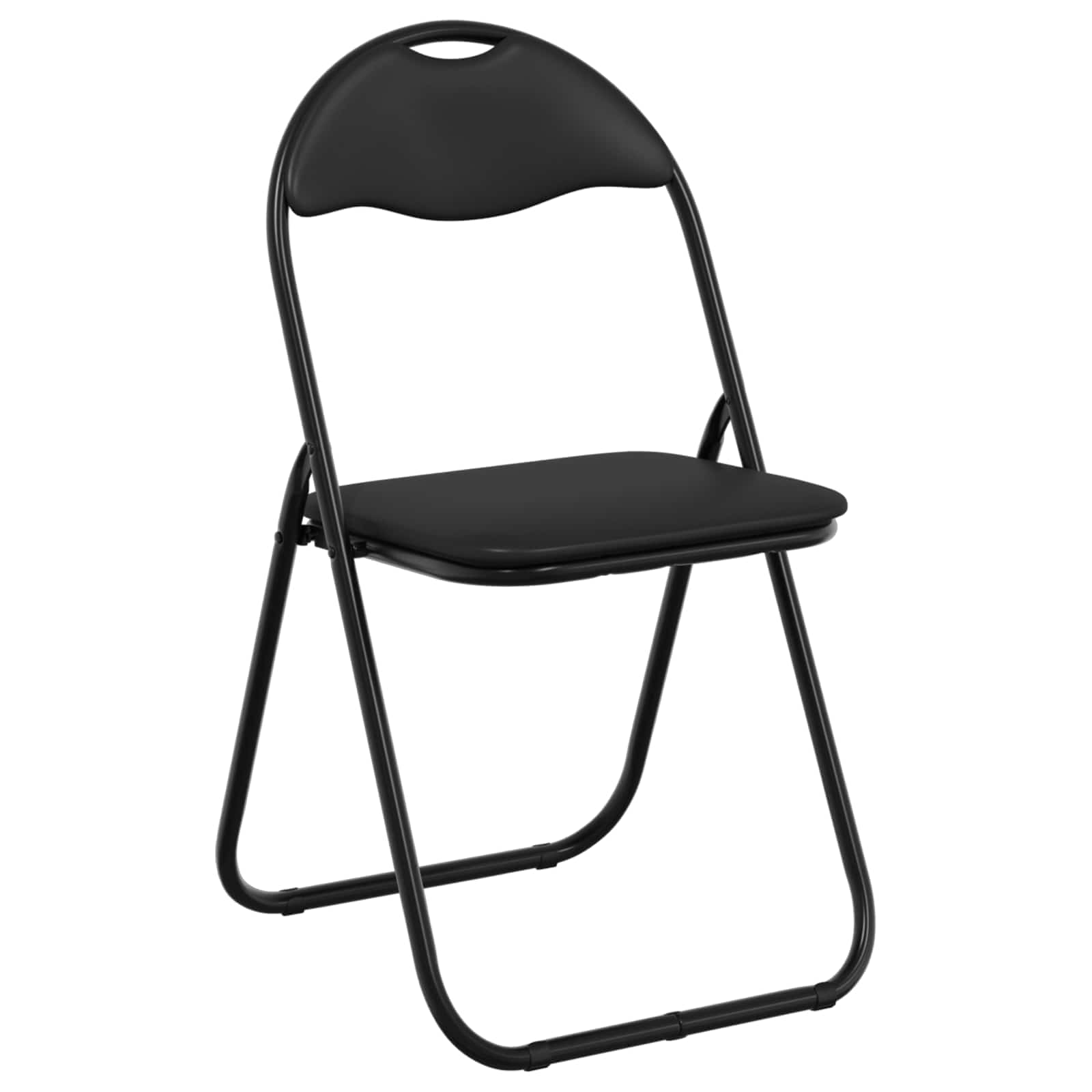 Sedia Pieghevole 2 Pcs Nero 48 X 43,5 X 81 Cm Pelle Sintetica - Image 4