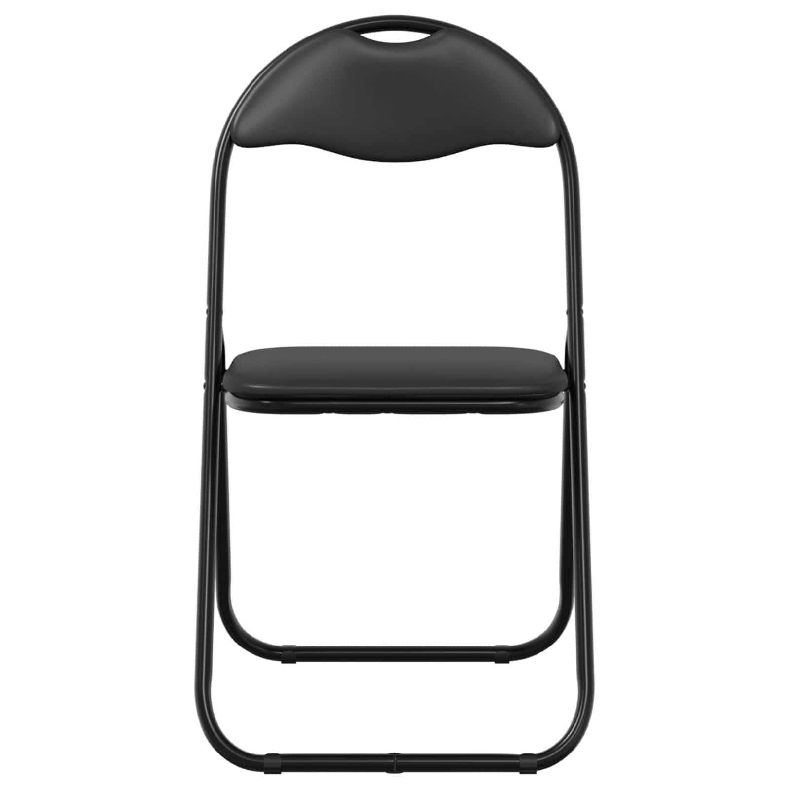 Sedia Pieghevole 2 Pcs Nero 48 X 43,5 X 81 Cm Pelle Sintetica - Image 5