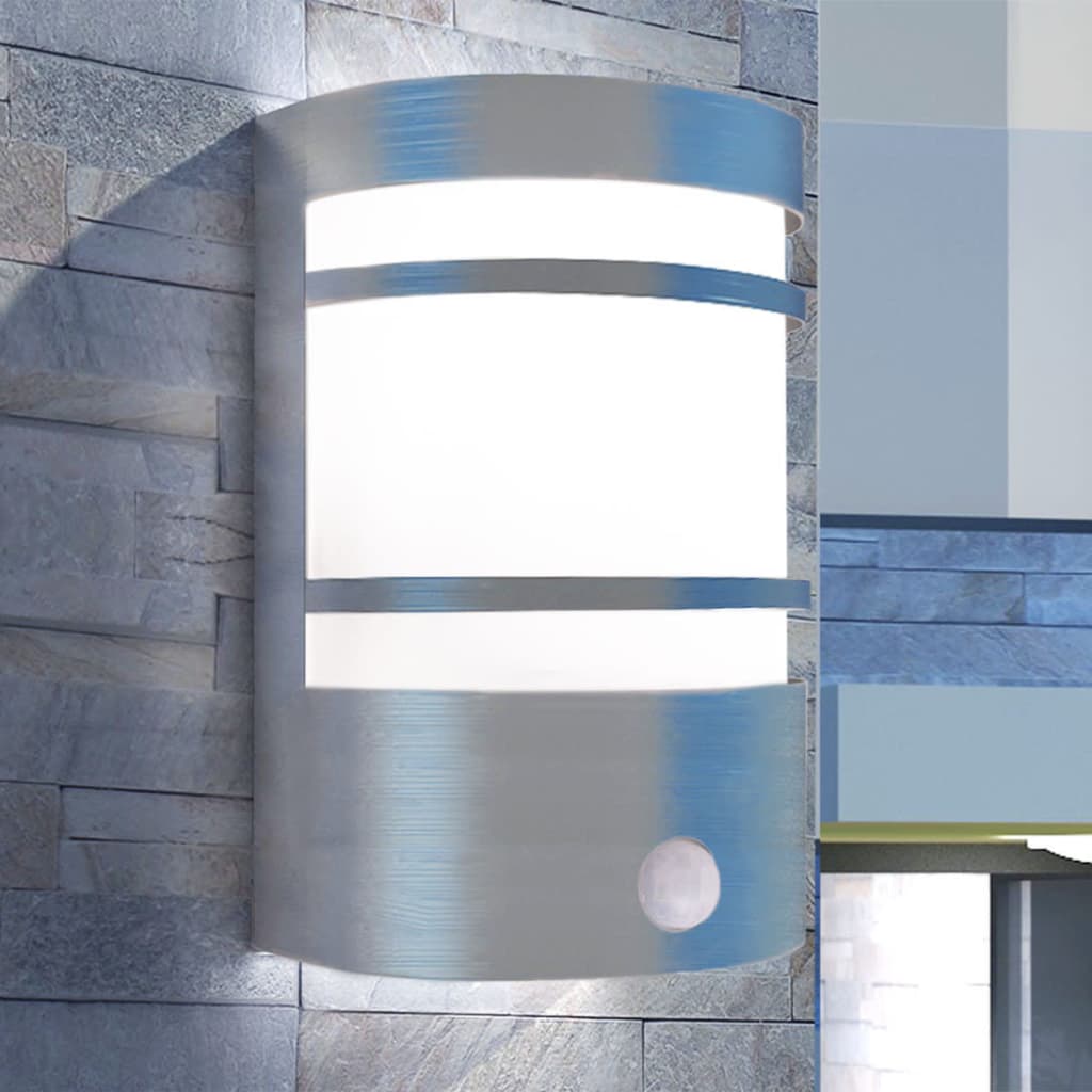 Luce Da Parete Per Esterno In Acciaio Inox Con Sensore