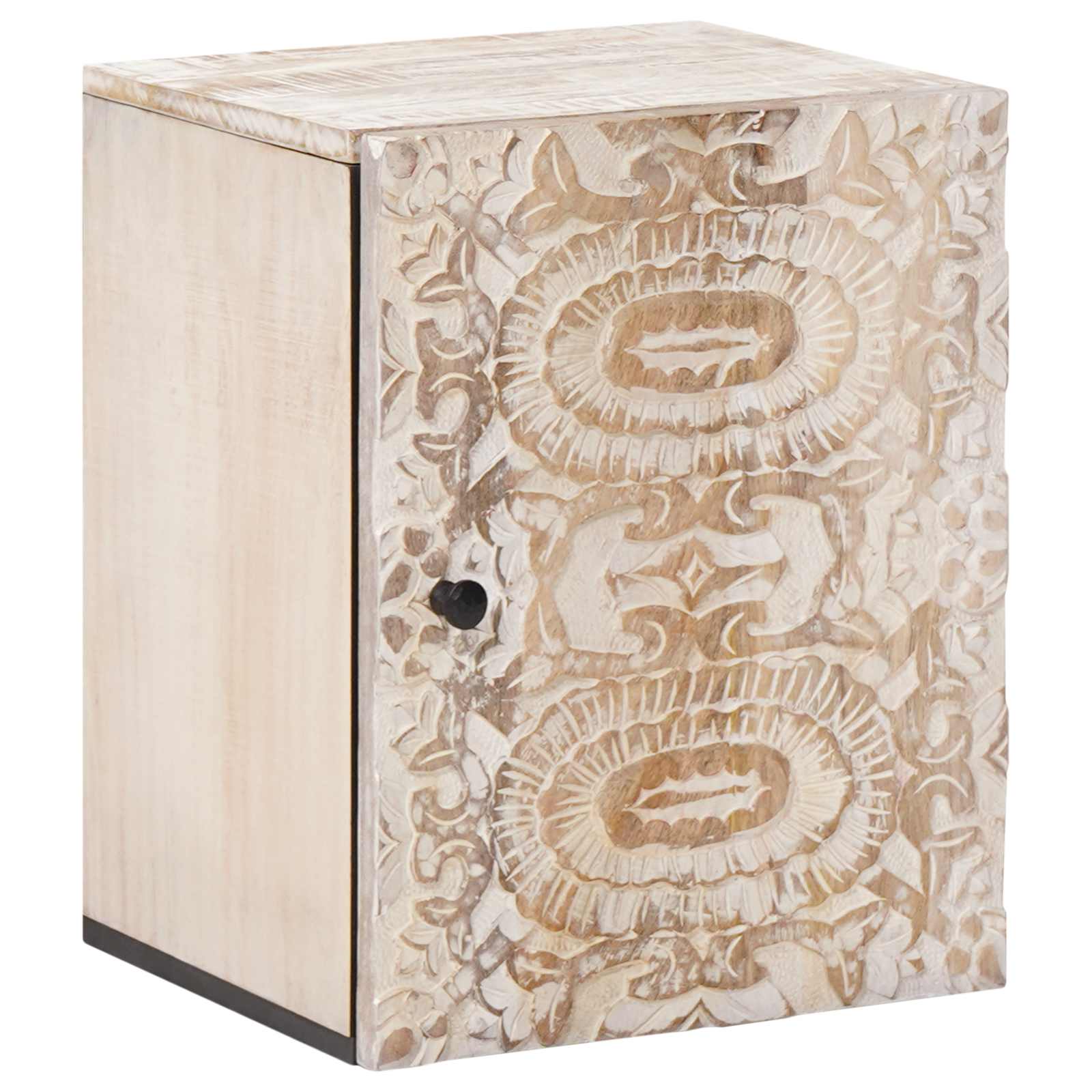 Mobile Appeso Da Bagno Con Porta Bianco 38 X 33,5 X 48 cm
