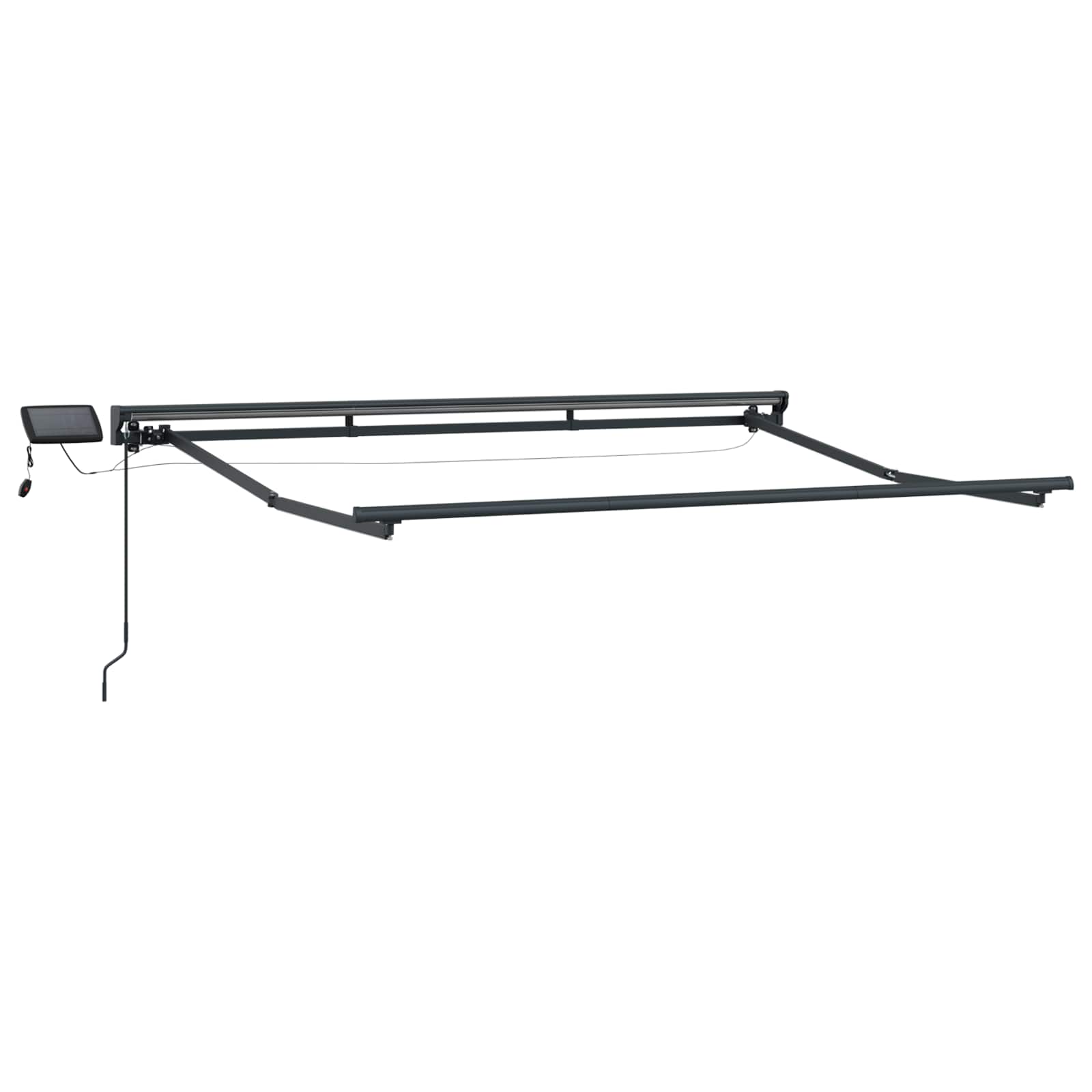 Cornice Per Tenda Manuale Con Led Antracite 3 X 2 M Alluminio