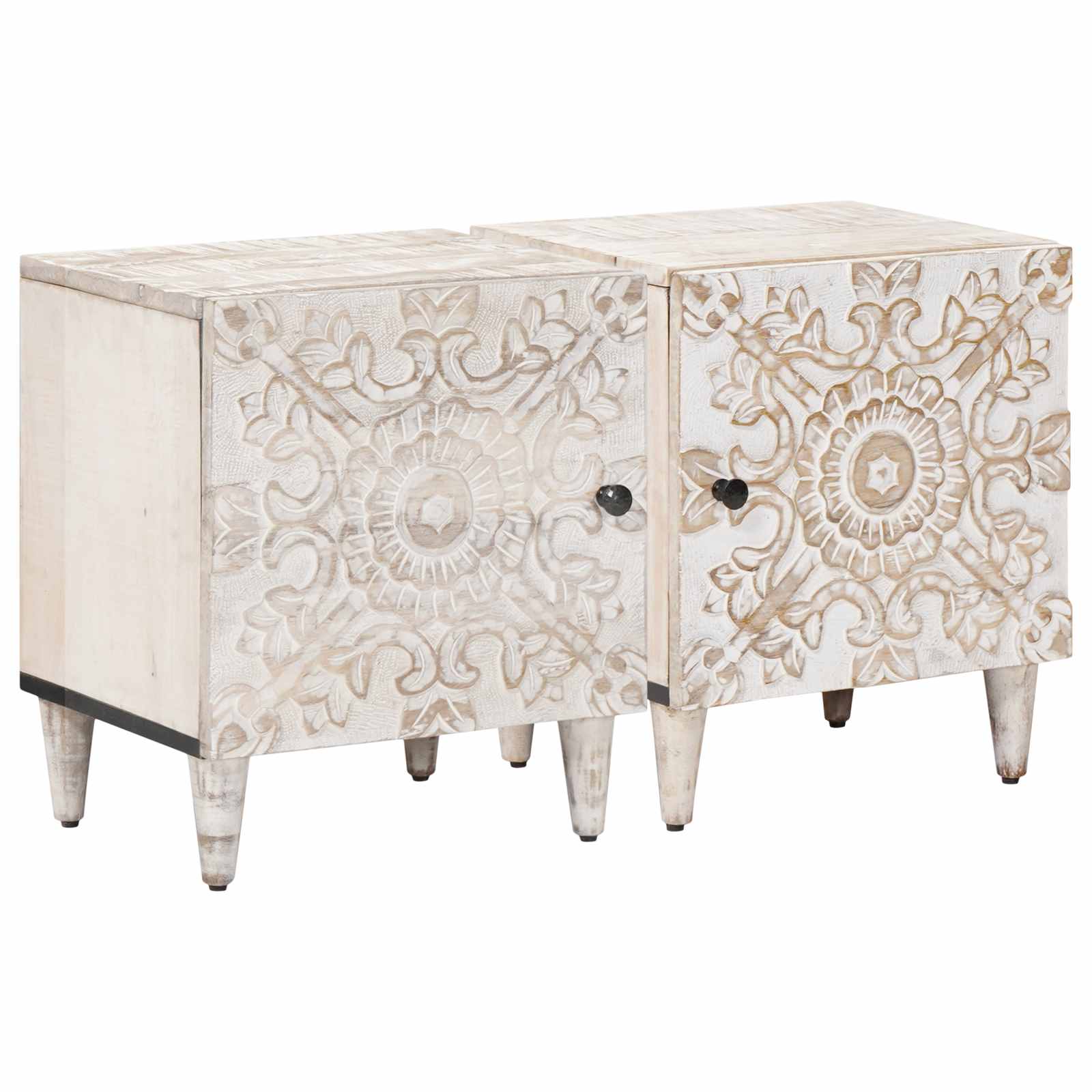 Armadio Da Notte 2 Pcs Bianco 40 X 33,5 X 46 cm