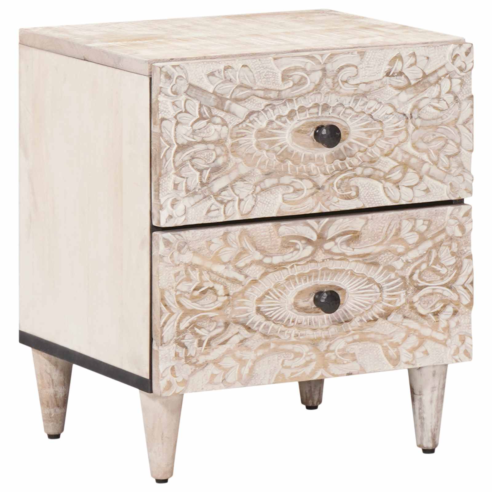 Armadio Da Notte Con Cassetto Bianco 40 X 33,5 X 46 cm