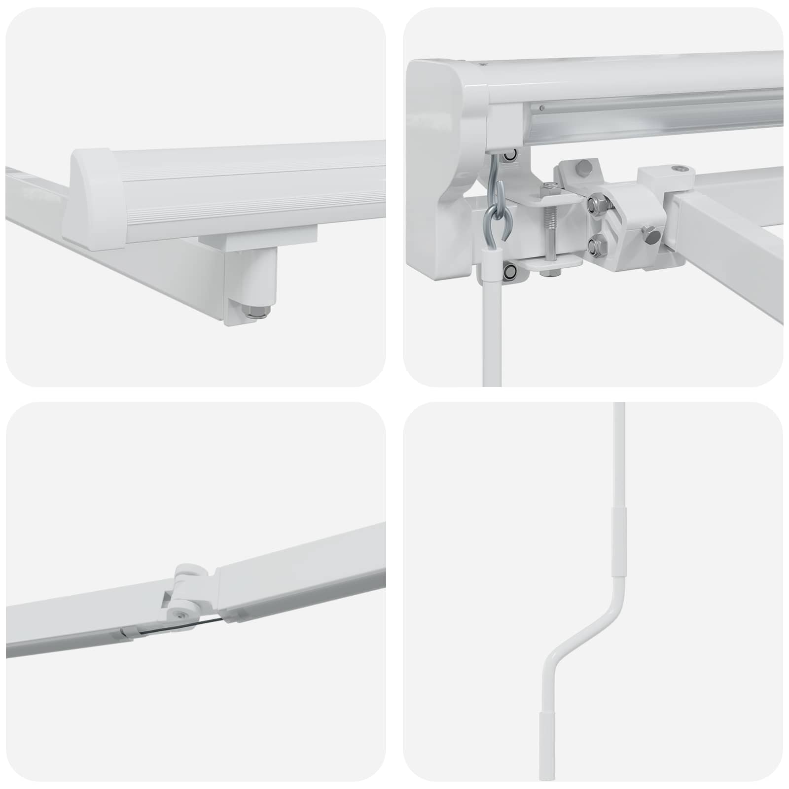 Cornice Per Tenda Manuale Con Led Bianco 3 X 2,5 M Alluminio - Image 6