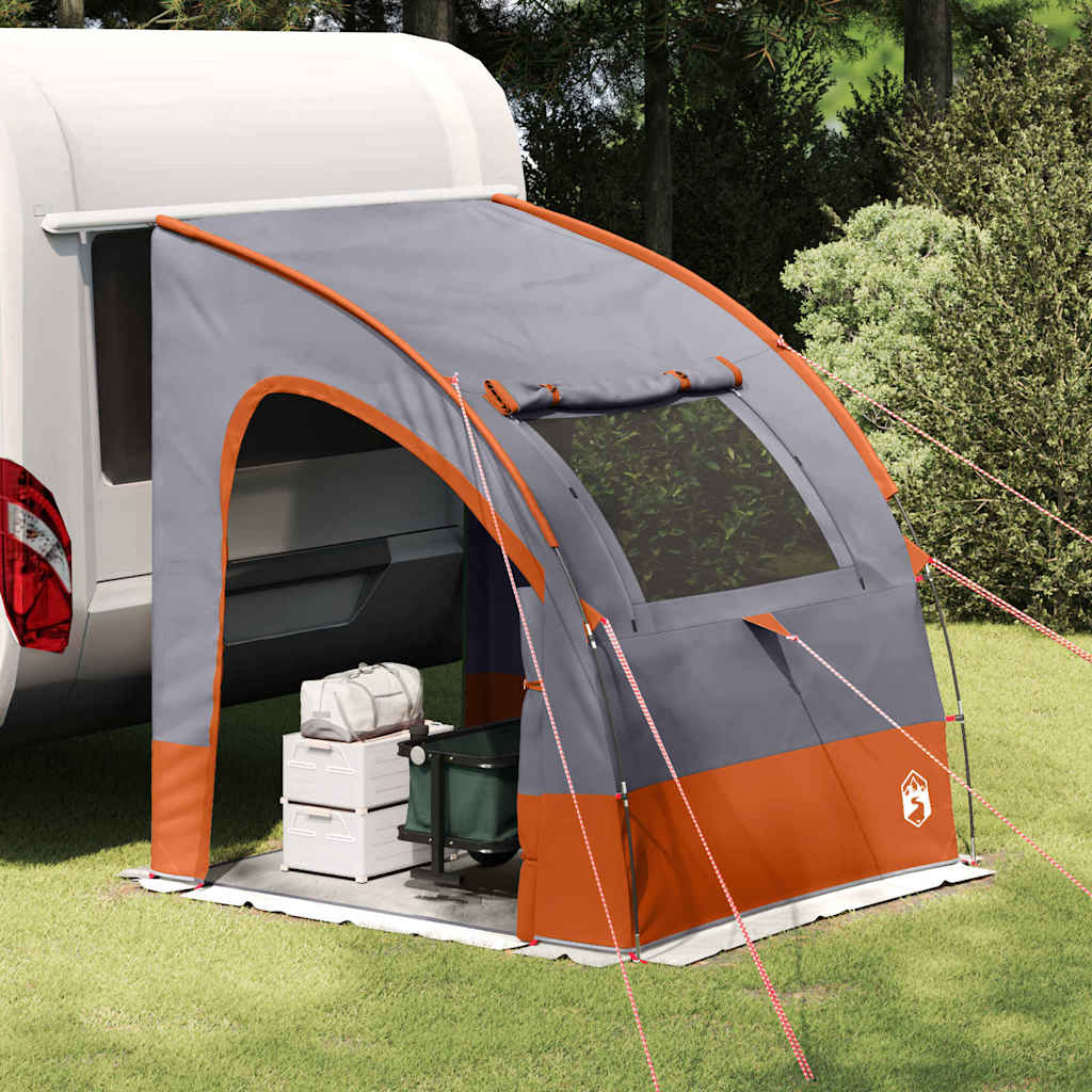 Tenda Per Portellone Posteriore Grigio E Arancione Taffetà
