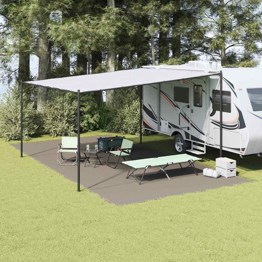 Tappeto Da Tenda Grigio Chiaro 500 X 400 Cm Polietilene