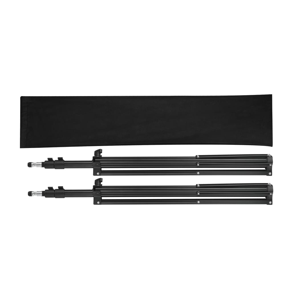 Set Stativi Fotografici 2 Pz Regolabili Altezza 78-210 cm