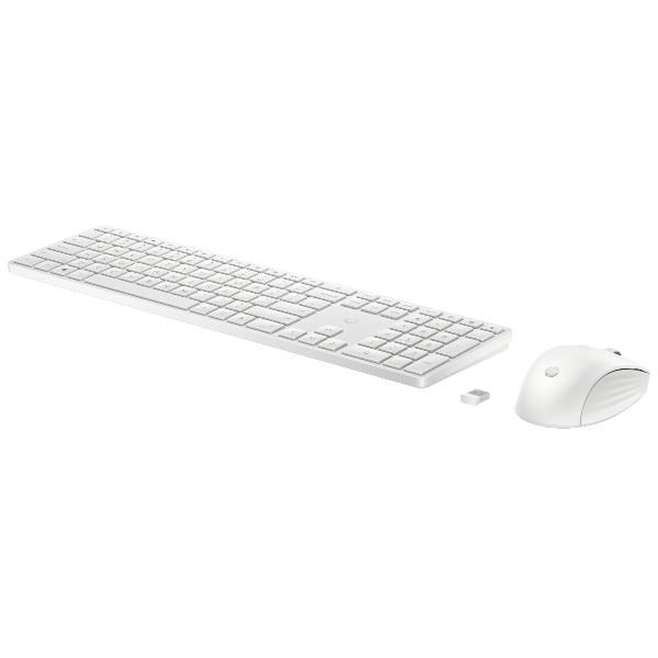 HP Tastiera e mouse wireless combinati 655 (HP 655 - Set mouse e tastiera - senza fili - 2.4 GHz - italiana - bianco)