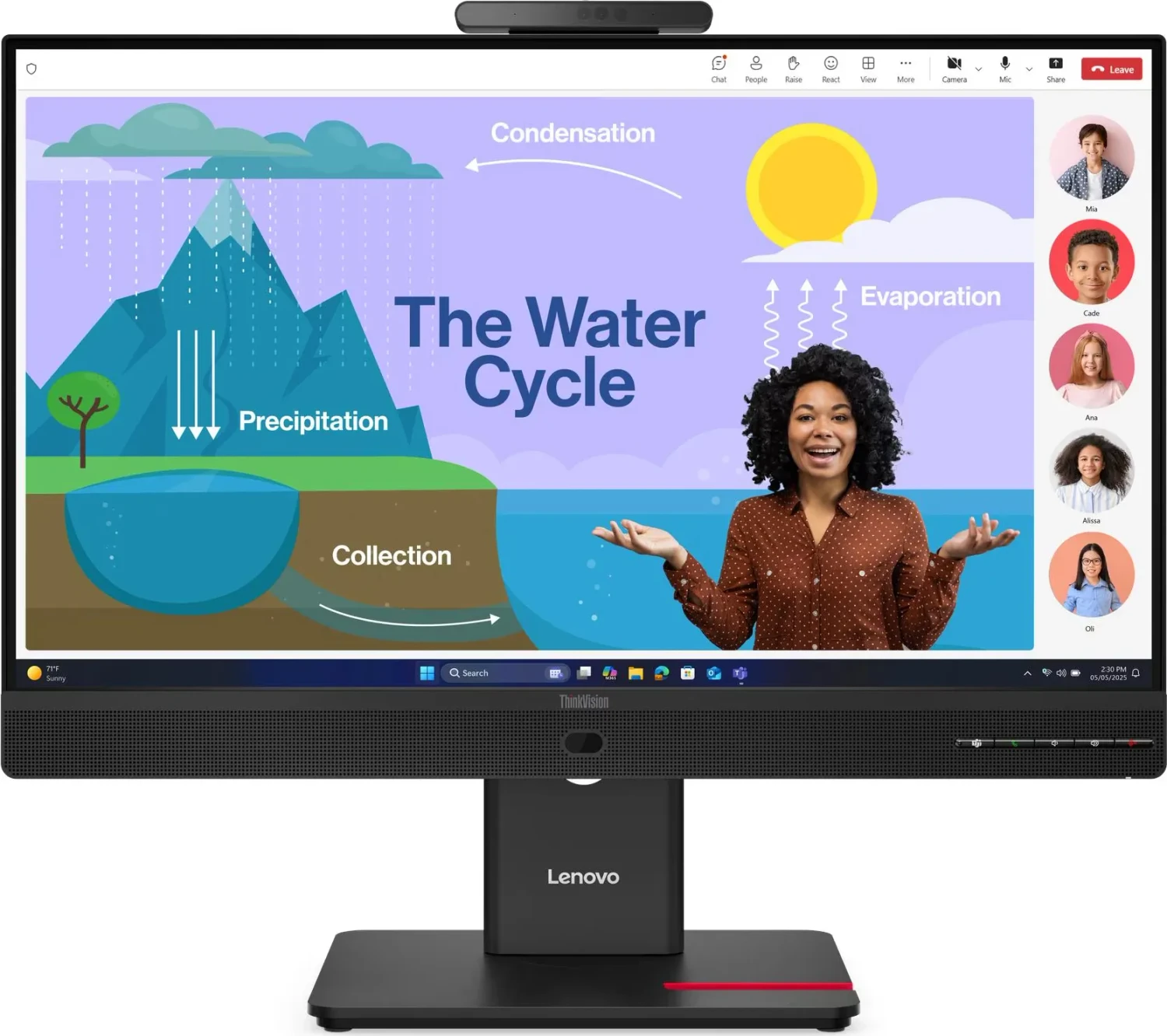 Lenovo Thinkvision T24D-4v 23,8" Full Hd IpS-Monitor Webcam Docking UsB-C Schwarz 64b7uat1eu)