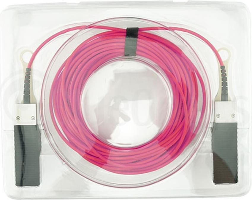 Blueoptics© Bo070703w5m Aktives Optisches Kabel, 4 Kanal Qsfp56, 200gbasE-Sr4, Infiniband, 5 Meter, Multimode G50/125µ, Om4, Markenfaser, Aqua, Rund