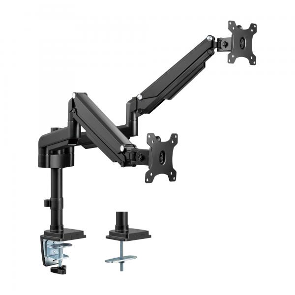 Inline Tischhalterung Mit Lifter - Für Zwei Monitore Bis 82cm (32") - 9kg
