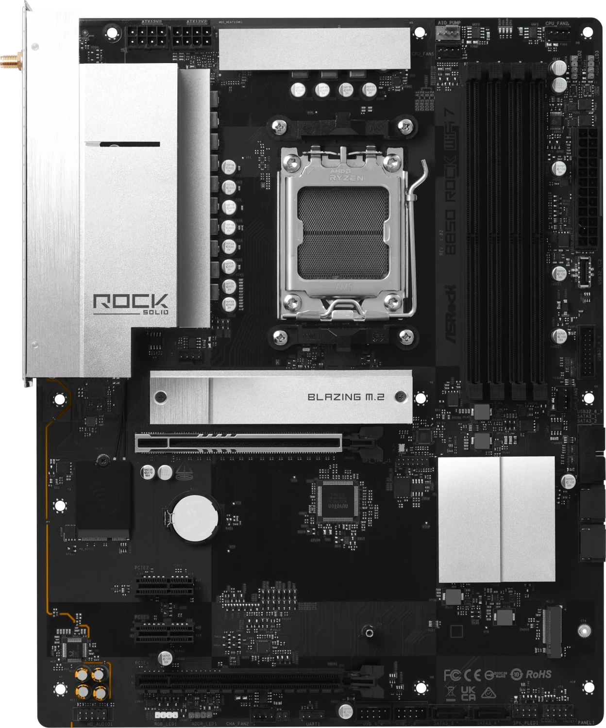Asrock B850 Rock Wifi7 Am5 Atx Hdmi/usB-C (90-Mxbu20-A0uayz)
