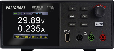 Voltcraft DsP-30005 Labornetzgerät, Festspannung 0 - 300 V 5 A (max.) 500 W Usb Anzahl Ausgänge 1 X (vC-17257770)