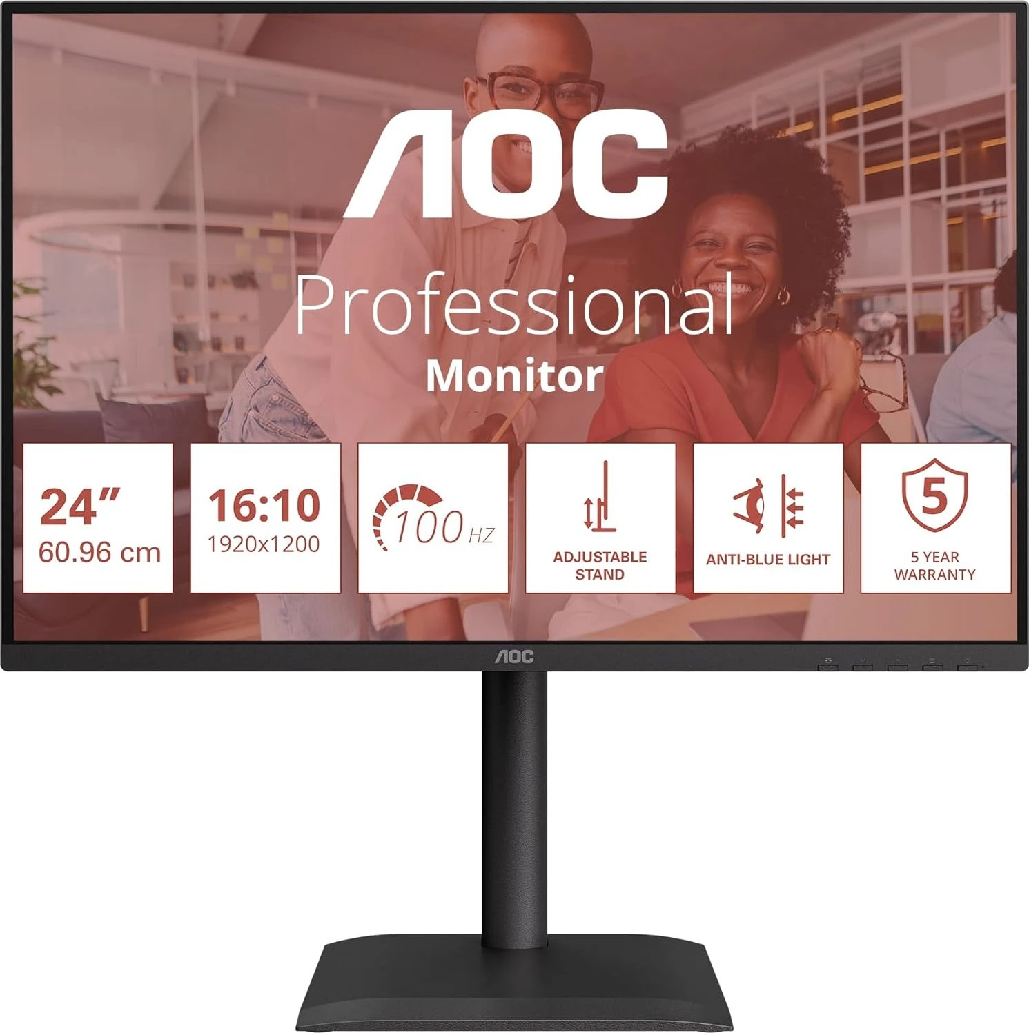 Aoc X24e4u LeD-Monitor 61?cm (24") Wuxga – Hdmi/dp – Schwarz