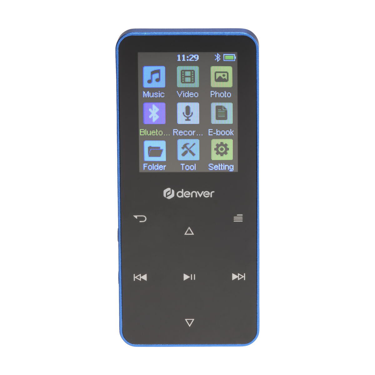Riproduttore Mp4 Denver Electronics MP-1830bu 1,8" Bluetooth Azzurro
