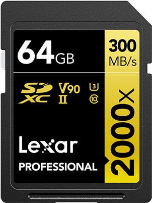 Lexar Professional 2000x 64 Gb Sdhc UhS-Ii Klasse 10 (lsd2000064G-Bnnng)