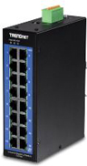 Trendnet TI-G160i - Switch - Managed - 16 X 10/100/1000 - An DiN-Schiene Montierbar - Gleichstrom