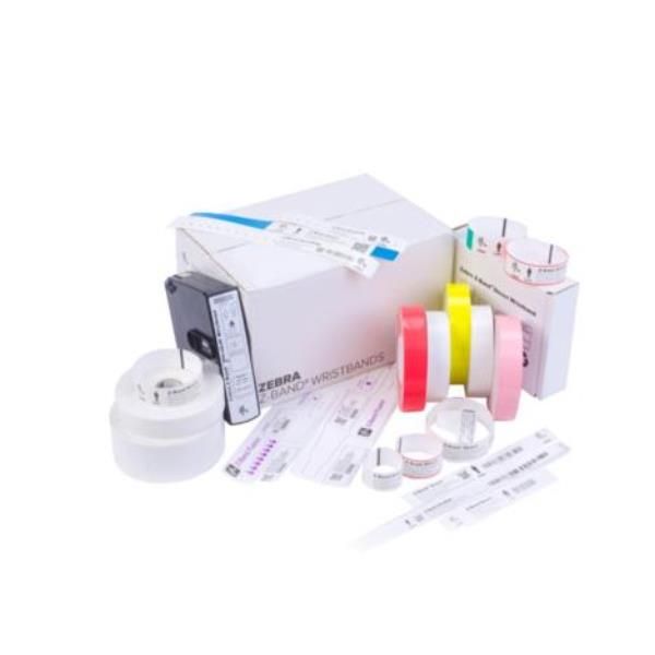 Zebra Z-Band Ultrasoft - Plastica - Adesivo Permanente In Gomma - Rivestimento Argento - 19 X 152 Mm 1800 Pezzi. (6 Rotoli)