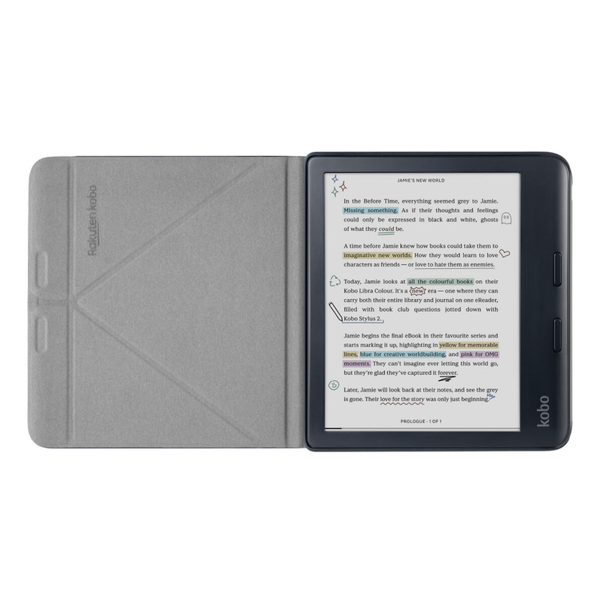 Custodia Per Ebook Rakuten N428-AC-BK-E-Pu Nero 7"