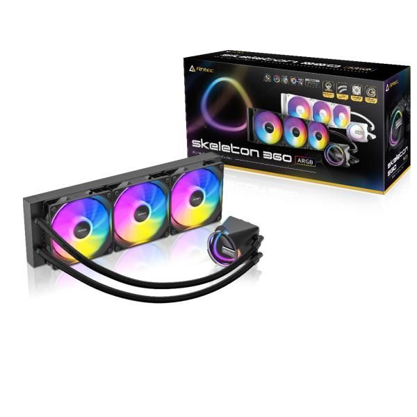 Antec Skeleton 360 Processore Raffreddatore Di Liquidi Tutto In Uno 12 Cm Nero (antec Skeleton 360argb Liquid Cpu Cooler, Universal Socket, Black, 36