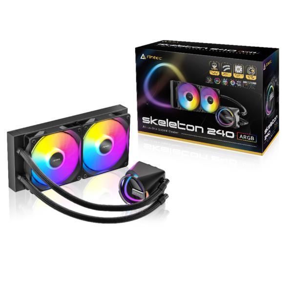 Antec Skeleton 240 Processore Raffreddatore Di Liquidi Tutto In Uno 12 Cm Nero (antec Skeleton 240 Argb Liquid Cpu Cooler, Universal Socket, Black, 2