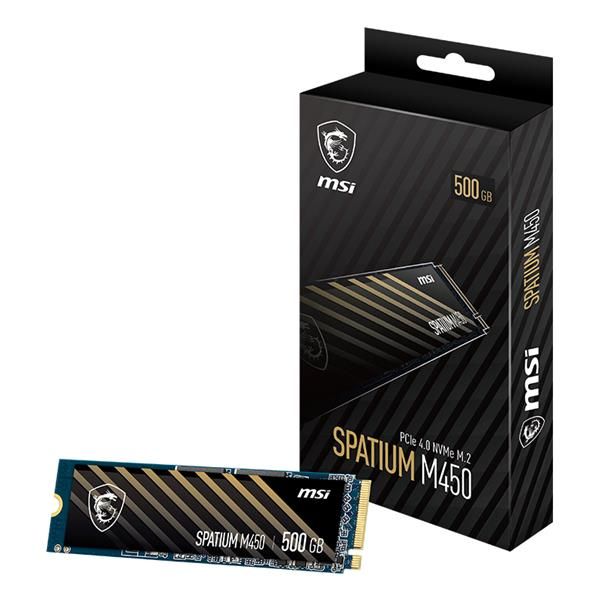 Msi Spatium M450 Pcie 4.0 Nvme M.2 500gb V1 Pci Express 4.0 3d Nand (spatium M450 Pcie 4.0 Nvme M.2 500gb)