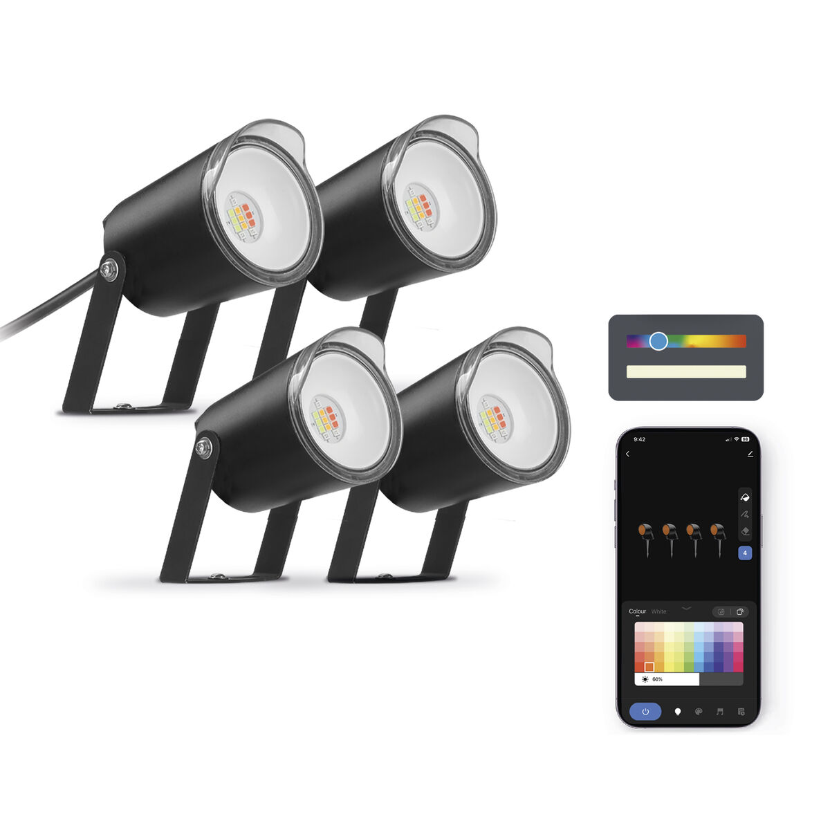 Faretto Led Ksix Smartled Nero (3000k)