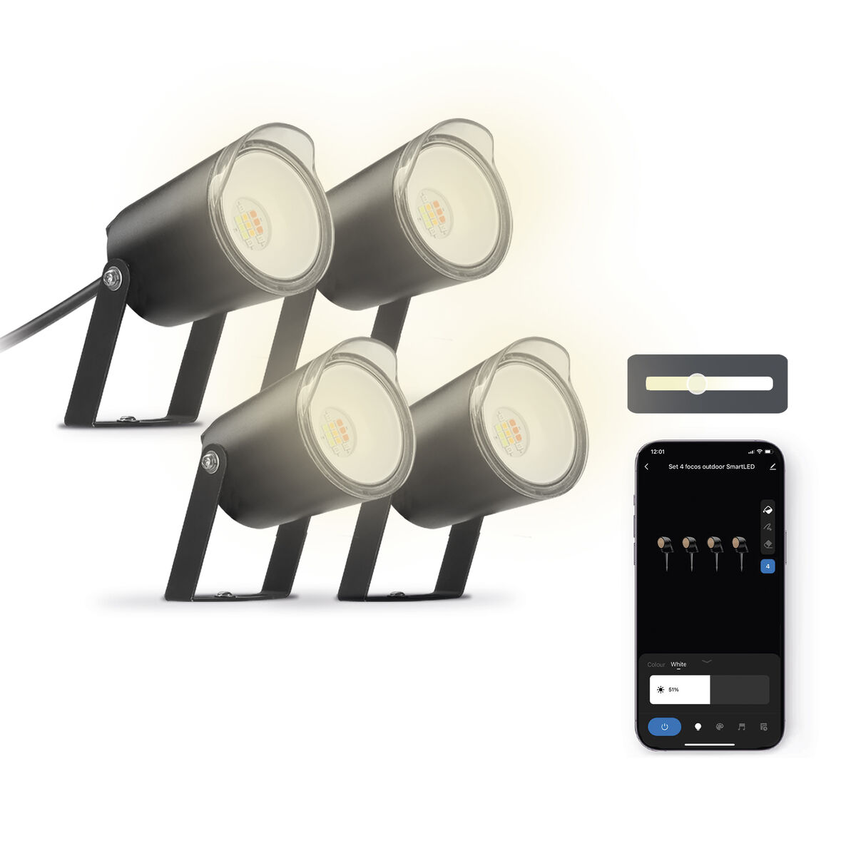 Faretto Led Ksix Smartled Nero (3000k) - Image 3