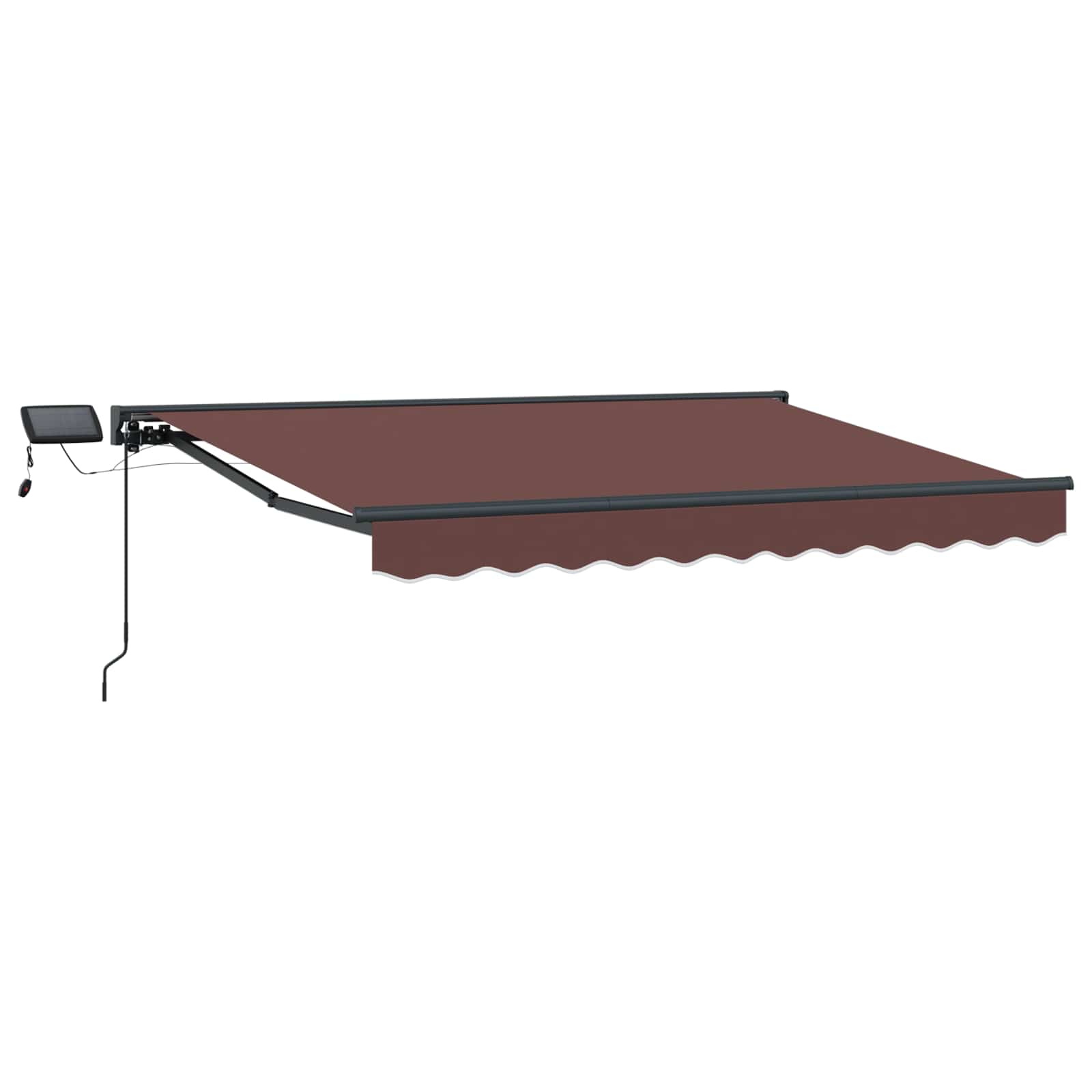 Cornice Per Tenda Manuale Con Led Marrone 2,5 X 2 M