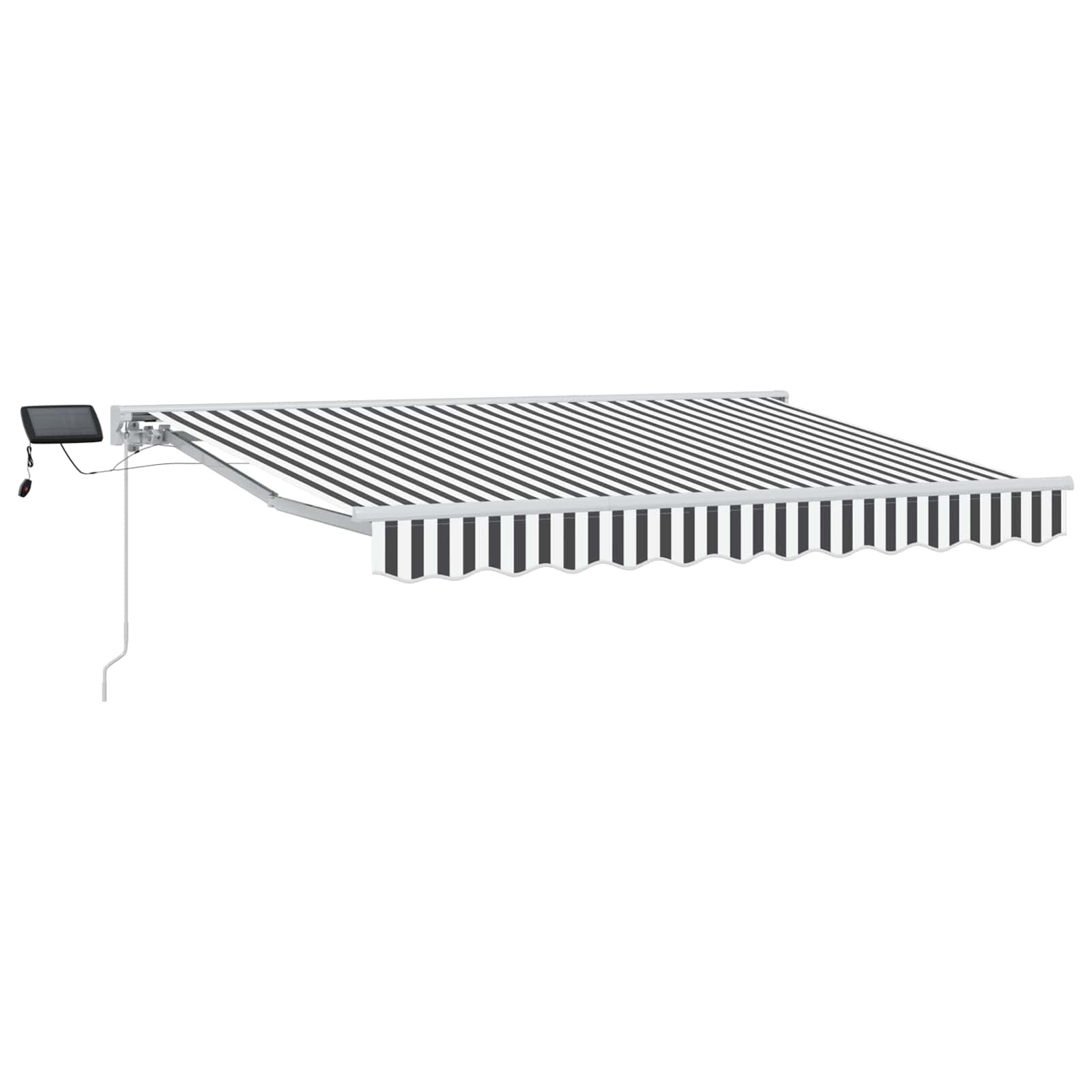Cornice Per Tenda Manuale Con Led Antracite E Bianco 2,5 X 2 M