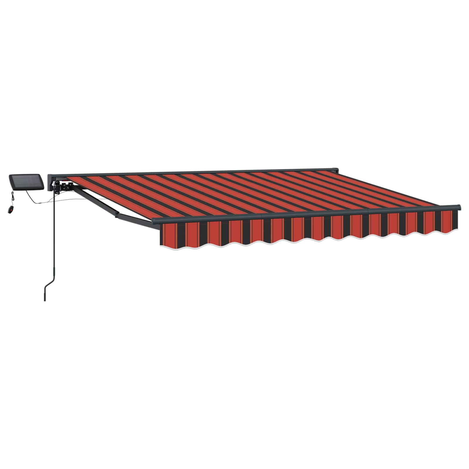 Cornice Per Tenda Manuale Con Led Arancione E Nero 2,5 X 2 M