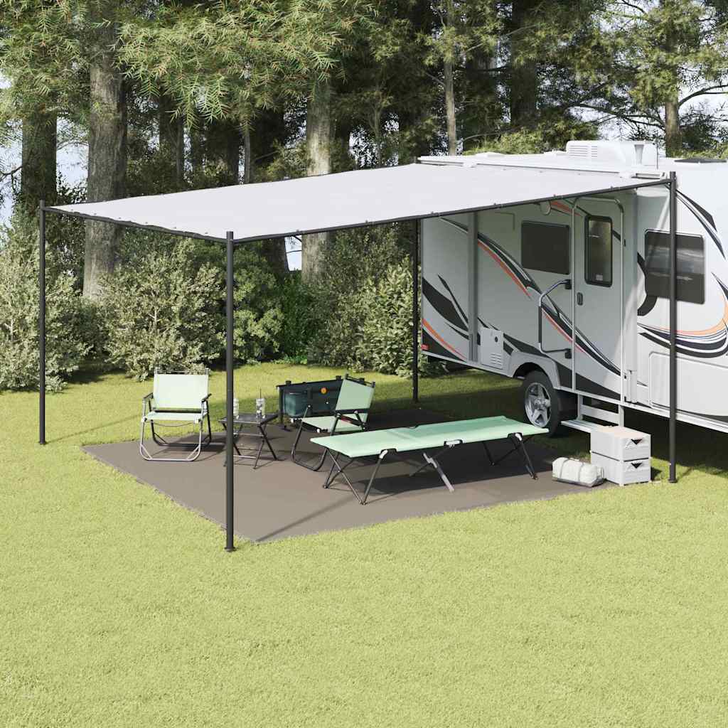 Tappeto Da Tenda Grigio Chiaro 400 X 400 Cm Polietilene